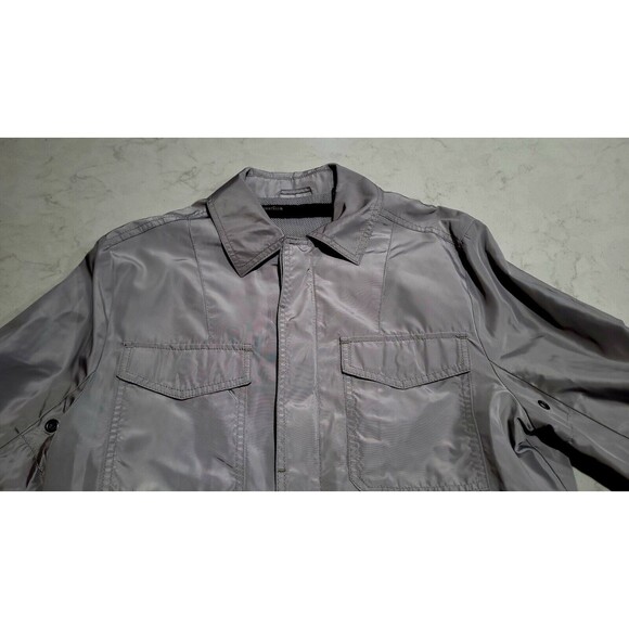 Perry Ellis Metallic Silver Men's Luxury Jacket Small EUC - Picture 5 of 12